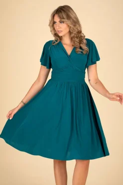 Vintage Chic for Topvintage Sadie Swing Jurk In Groenblauw>Vrouwen Plus Size Jurken