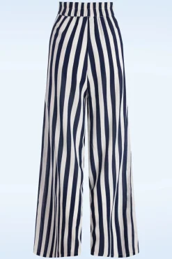 Banned Retro Sally Stripe Pantalon In Marineblauw>Vrouwen Broeken