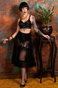 What Katie Did Sandra Frilly Petticoat In Zwart>Vrouwen Petticoats