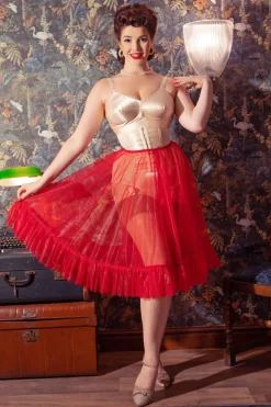 What Katie Did Sandra Frilly Petticoat In Rood>Vrouwen Petticoats