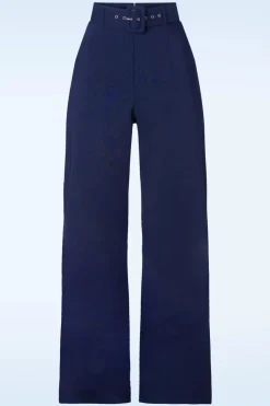 Vintage Chic for Topvintage Sasha Pantalon In Marineblauw>Vrouwen Broeken