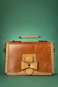 Banned Retro Scandal Office Handtas In Camel En Cognac><noscript><img width=