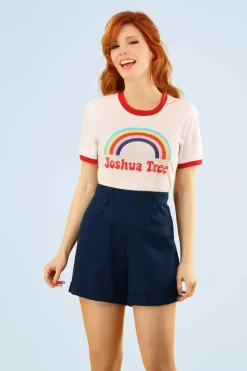 Banned Retro Schattig Als Een Knoopshort In Marineblauw>Vrouwen Broeken
