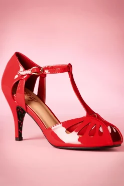 Banned Retro Secret Love-Sandalen In Lippenstiftrood><noscript><img width=