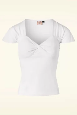 Banned Retro She Who Dares-Top In Gebroken Wit>Vrouwen T-Shirts