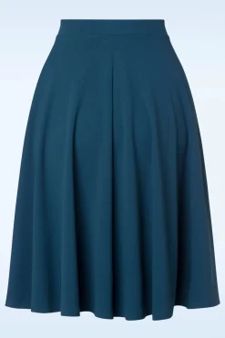 Vintage Chic for Topvintage Sheila Swingrok In Petrol Blauw>Vrouwen Rokken