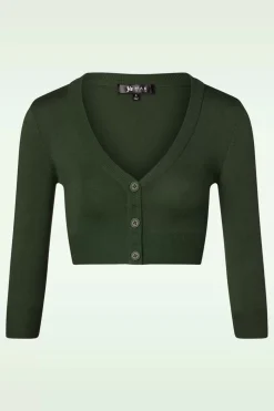 Mak Sweater Shela Cropped Vest In Jagersgroen>Vrouwen Vestjes