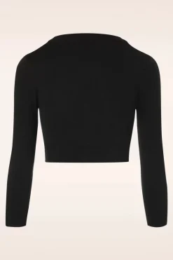 Mak Sweater Shela Cropped Vest In Zwart>Vrouwen Vestjes
