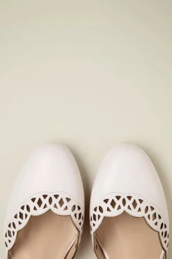 Charlie Stone Siena Ballerina Flats In Chiffon Wit>Vrouwen Ballerina's