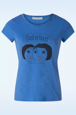 Mademoiselle Yu00e9Yu00e9 Sisterhood T-Shirt In Krachtig Blauw>Vrouwen T-Shirts