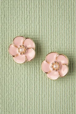 Lovely Small Rose Oorstekers In Zacht Roze>Vrouwen Sieraden