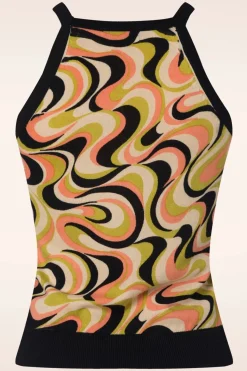 King Louie Sofie Manic Top In Spring Geel><noscript><img width=