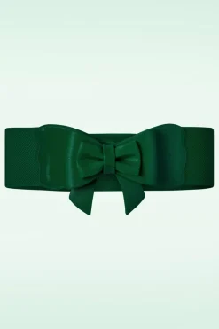 Banned Retro Speel Het Met De Juiste Strikriem In Flessengroen>Vrouwen Riemen