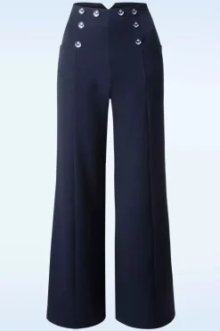Banned Retro Stay Awhile Broek In Marineblauw>Vrouwen Broeken