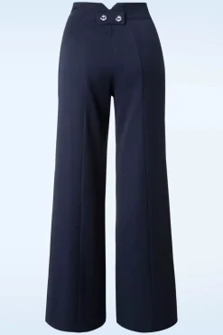 Banned Retro Stay Awhile Broek In Marineblauw><noscript><img width=