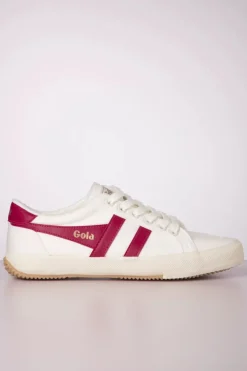 Gola Stratus Tennis Sneakers In Gebroken Wit En Bessenbrood>Vrouwen Sneakers