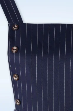 Banned Retro Stripe Sail Dungarees In Marineblauw>Vrouwen Playsuits & Jumpsuits