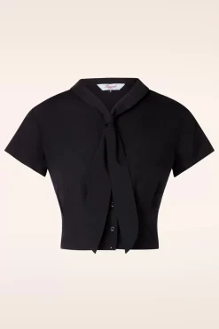 Banned Retro Summer Ahoy Blouse In Zwart>Vrouwen Blouses