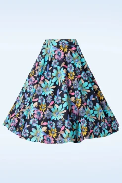Banned Retro Summer Bee Swing Rok In Marineblauw>Vrouwen Rokken
