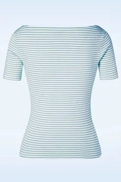 Banned Retro Sweet Candy Jersey Top In Blauw>Vrouwen T-Shirts