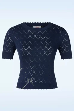 Banned Retro Sweet Gardina Trui In Marineblauw>Vrouwen Truitjes