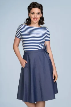 Banned Retro Sweet Sail Wrap Swingrok In Denimblauw><noscript><img width=