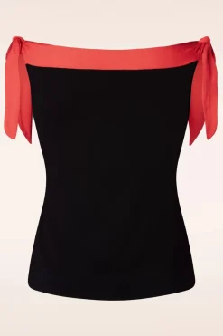 Banned Retro Sweet Summer Top In Zwart En Rood>Vrouwen Tops