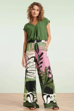 Smashed Lemon Terri Broek Met Wijde Pijpen In Multi><noscript><img width=