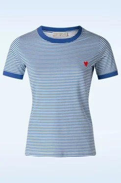 Mademoiselle Yu00e9Yu00e9 The Broader Horizon T-Shirt In Blauw En Wit>Vrouwen T-Shirts