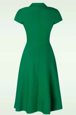 Vintage Diva The Emma Swing Jurk In Smaragdgroen><noscript><img width=