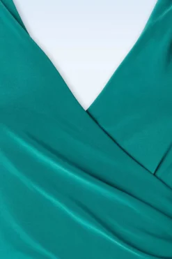 Vintage Diva The Geneveeve Pencil Jurk In Turqoise><noscript><img width=