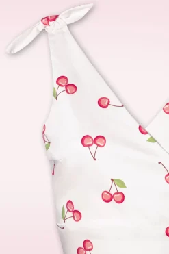 Glamour Bunny The Harper Penciljurk Met Kersenprint In Wit><noscript><img width=
