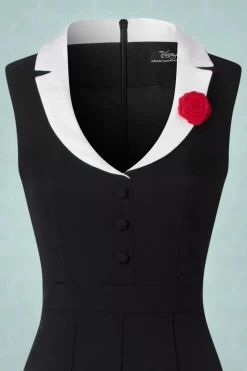 Vintage Diva The Luchia Jumpsuit In Zwart><noscript><img width=