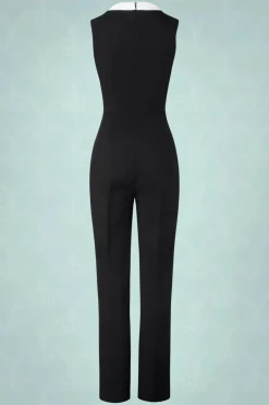 Vintage Diva The Luchia Jumpsuit In Zwart><noscript><img width=