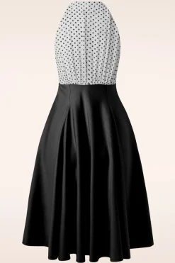 Vintage Diva The Maria Grazia Swing Jurk In Zwart En Wit><noscript><img width=