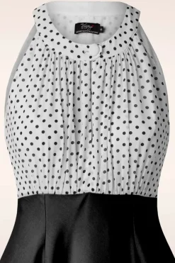 Vintage Diva The Maria Grazia Swing Jurk In Zwart En Wit><noscript><img width=