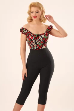 Bunny Tina Capribroek In Zwart>Vrouwen Broeken