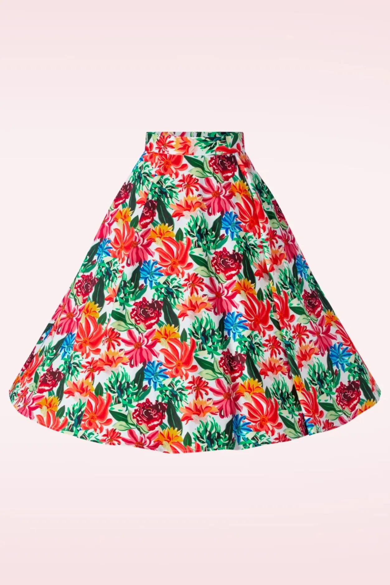 Topvintage Boutique Collection Topvintage Exclusief ~ Adriana Flower Swing Rok In Multi>Vrouwen Rokken