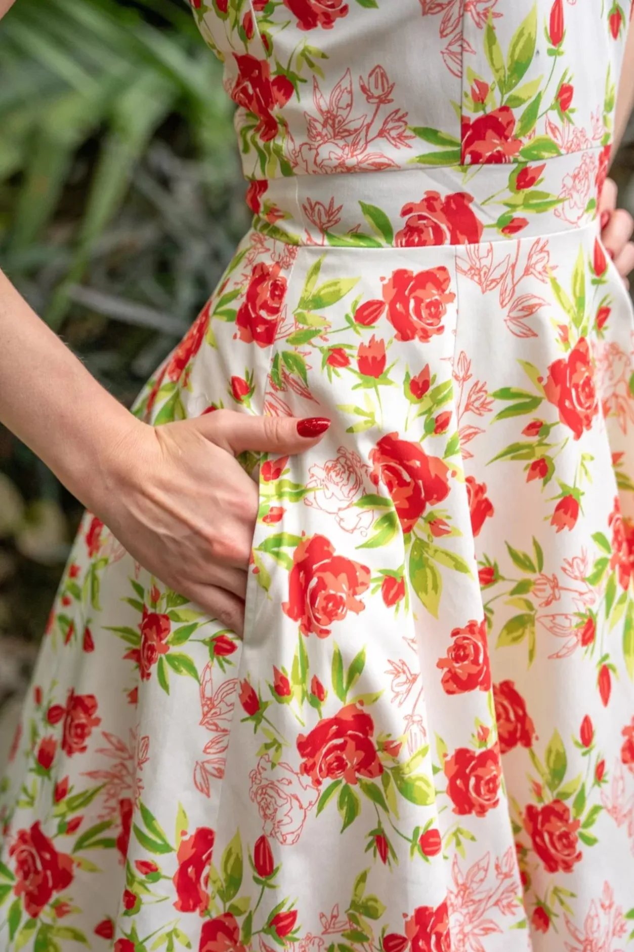 Topvintage Boutique Collection Topvintage Exclusive ~ Eliane Rose Swing Jurk In Wit>Vrouwen Plus Size Jurken