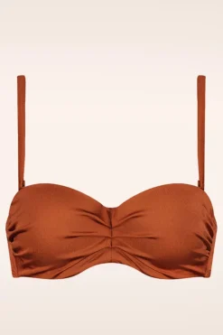 Cyell Treasure Padded Bikini Top In Cederhout Bruin><noscript><img width=