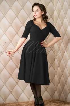 Collectif Clothing Trixie Doll Swing Jurk In Zwart><noscript><img width=