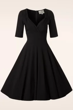 Collectif Clothing Trixie Doll Swing Jurk In Zwart><noscript><img width=