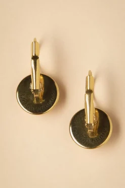 Urban Hippies Vergulde Dot Oorbellen In Ivoor><noscript><img width=