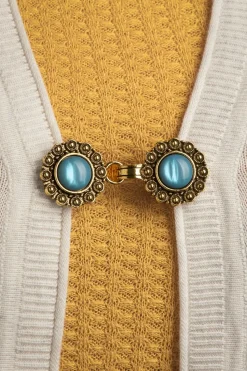 Urban Hippies Vestclips In Goud En Fjordblauw>Vrouwen Sieraden