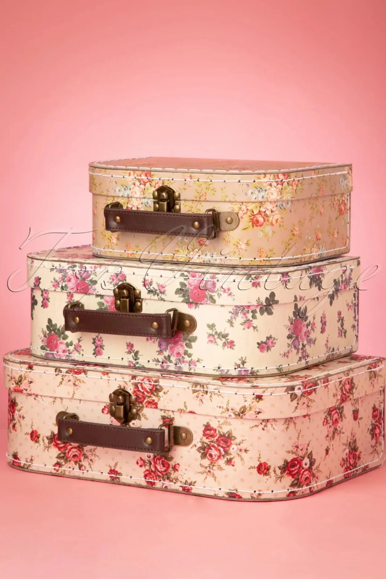 Sass & Belle Vintage Rose Kofferset>Vrouwen Home & Lifestyle