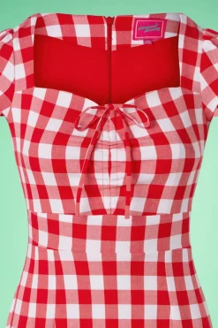 Glamour Bunny Virginia Penciljurk In Rood En Wit Gingham><noscript><img width=