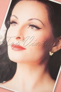 Day&Eve by Go Dutch Label Vlinder Parel Oorbellen In Goud>Vrouwen Sieraden