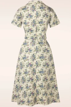 Banned Retro Wild Flower Swing Jurk In Gebroken Wit><noscript><img width=