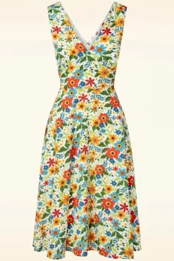 Banned Retro Wild Garden Swing Jurk In Gebroken Wit>Vrouwen Plus Size Jurken